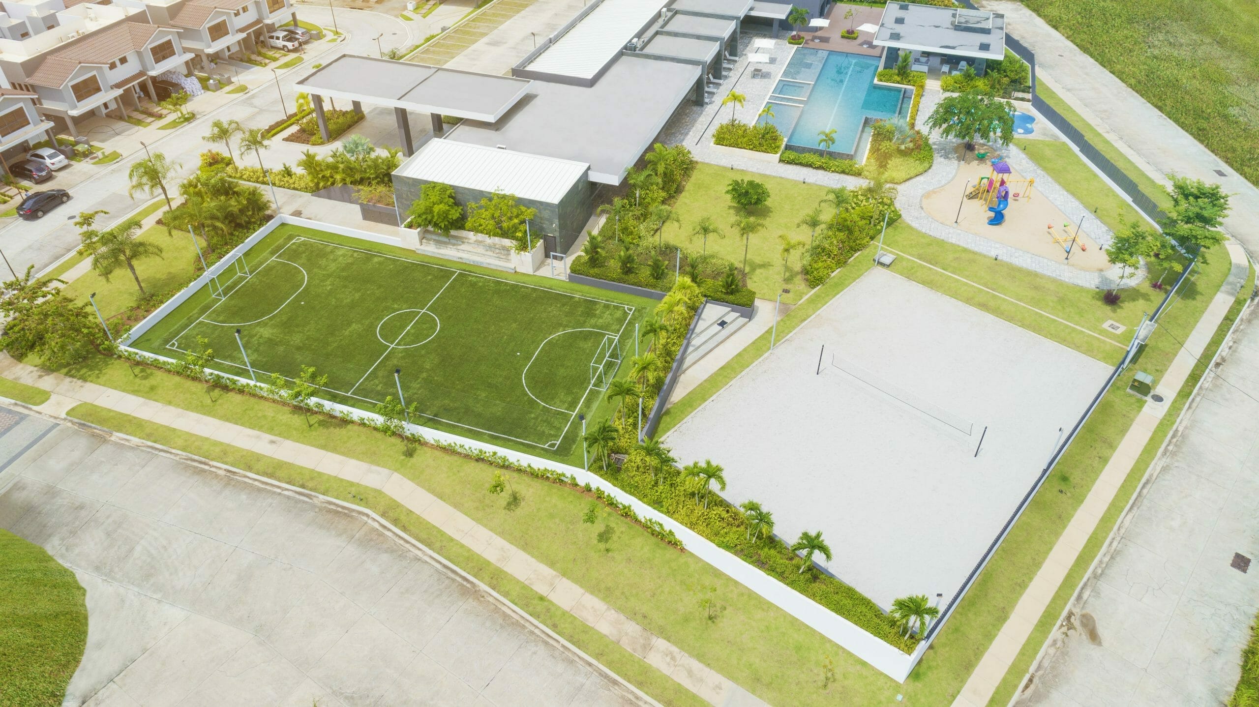 Vista aérea del proyecto residencial Vallarta Residences en Paseo del Norte.